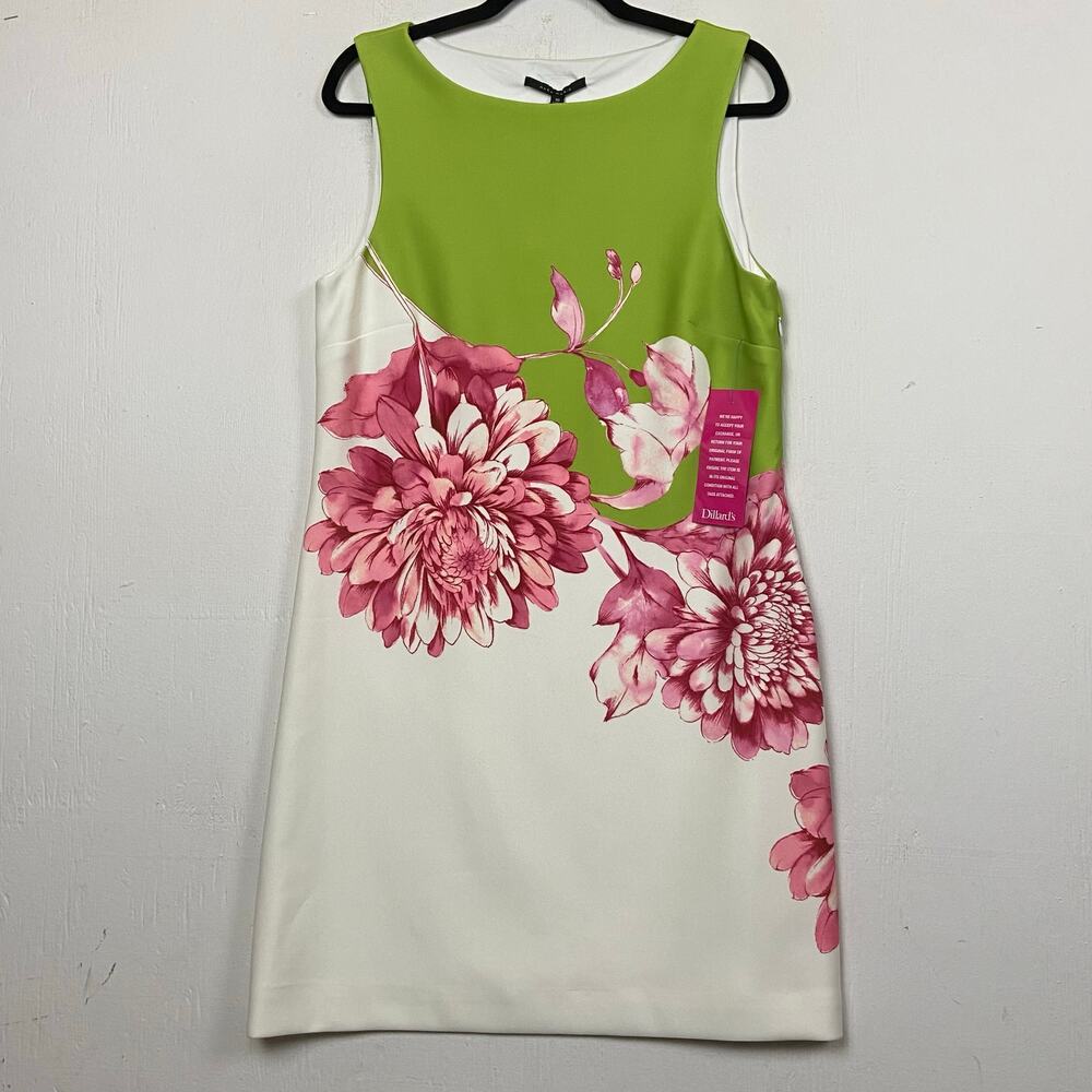 Alex Marie Green, Pink and Cream Floral Sheath Dress - Picture 2 of 12
